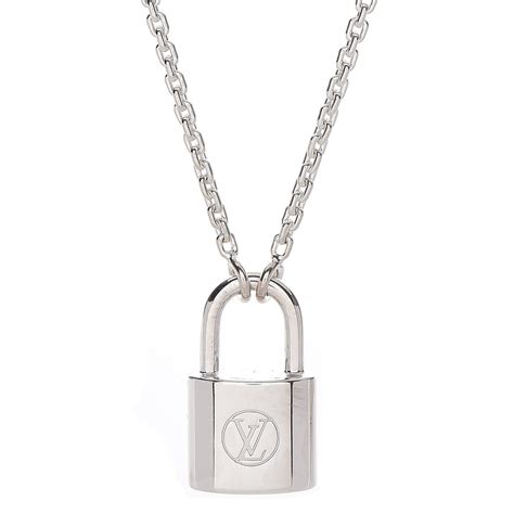 louis vuitton necklace silver|Louis Vuitton lockit necklace.